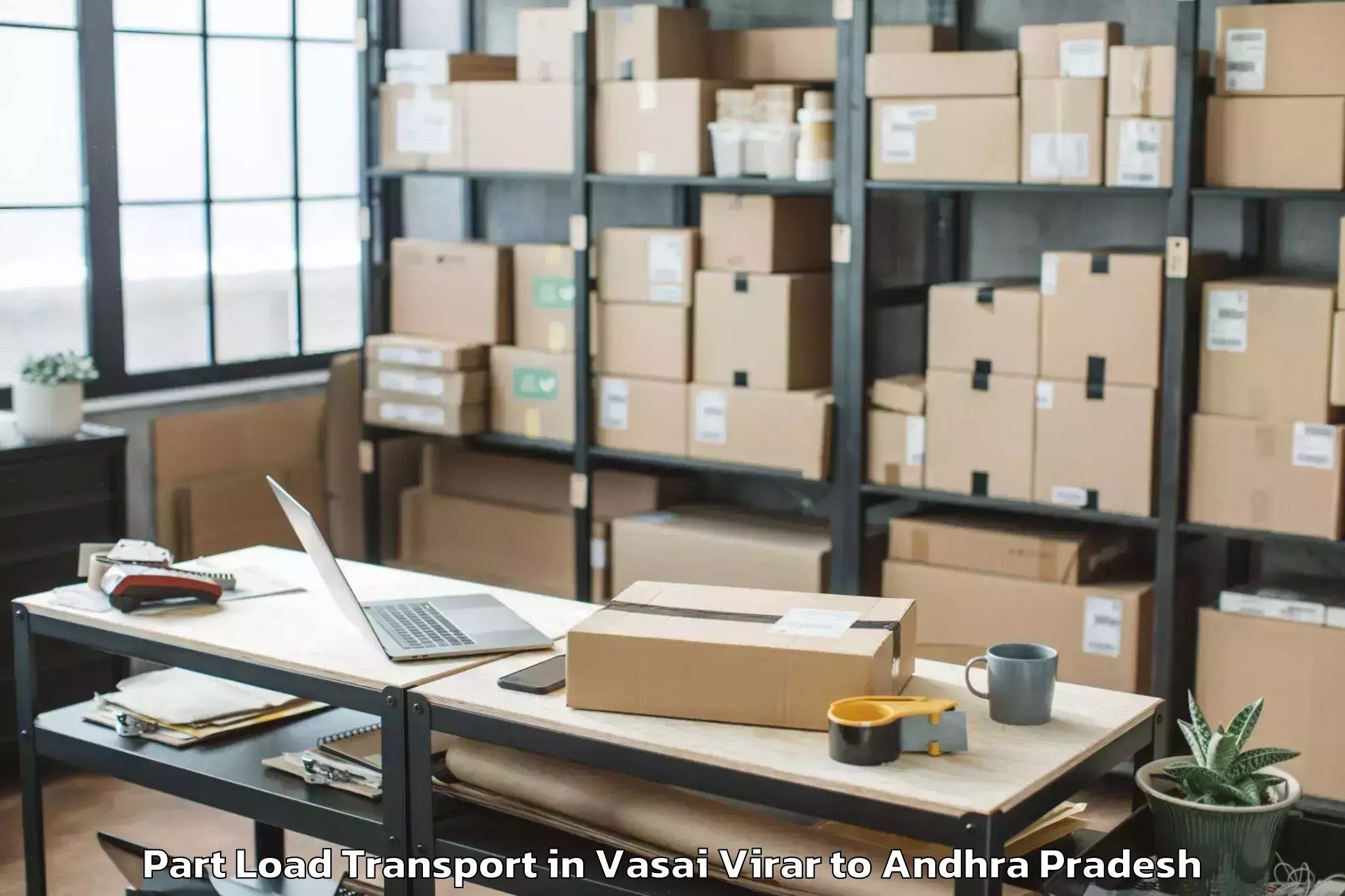 Leading Vasai Virar to Vuyyuru Part Load Transport Provider